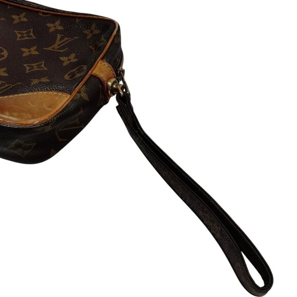 257223BV (L3) Louis Vuitton Clutch Bag Marly Dragonne GM Brown Monogram - Picture 3 of 9